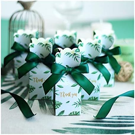 קופסאות קנדי ​​נייר ירוק קופסאות מתנה שקית מתנה קופסאות מתנה לחתונה מעדיפה מסיבת יום הולדת ציוד