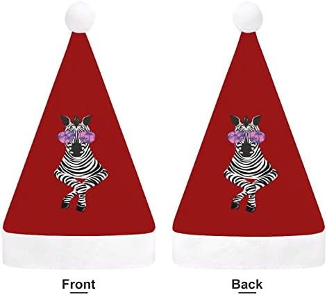 מגניב זברה חג המולד כובע רך קטיפה סנטה כובע מצחיק כפה עבור חג המולד לשנה חדשה חגיגי מפלגה