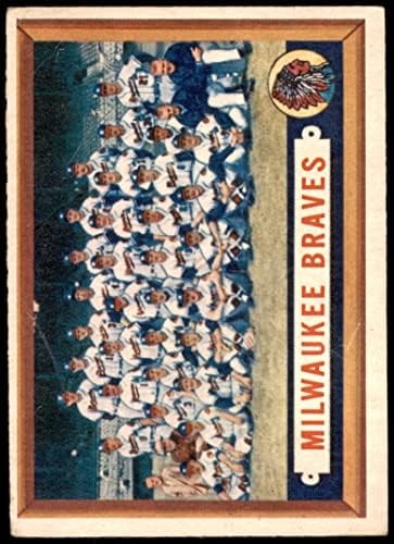 1957 Topps 114 Braves Team Milwaukee Braves VG Braves