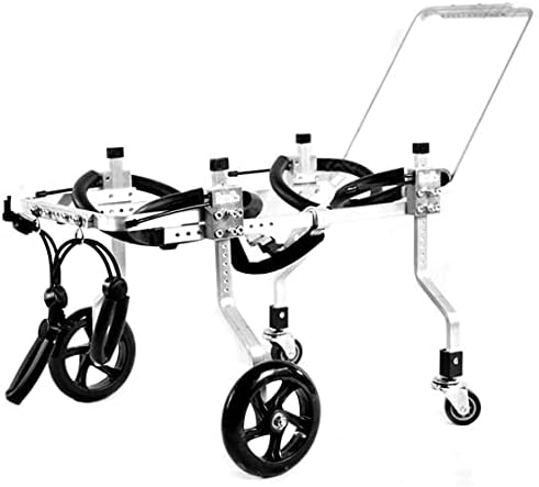 4 גלגלים כסא גלגלים לכלבים, תמיכה מלאה, עגלת שיקום חיית מחמד ניידת, מכונית הליכה בסיוע לגור, הרכבה קלה, xxxs