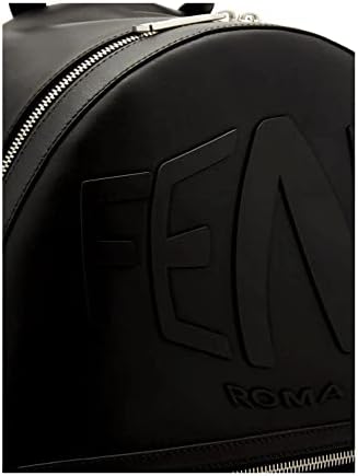פנדי רומא לוגו מעוות תרמיל עור שחור 7VZ042