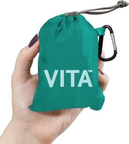 תיק קניות לשימוש חוזר של Chicobag Vita עם כיס צמוד וקליפ קרבינר, קומפקטי, מעצב כתף