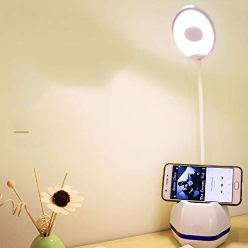 Xunmaifdl מנורת שולחן LED ניידת עם מחזיק עט ו -3 רמות בהירות, מנורות טבלת בקרת מגע USB מצב כוח טעינה ומצב כוח סוללה