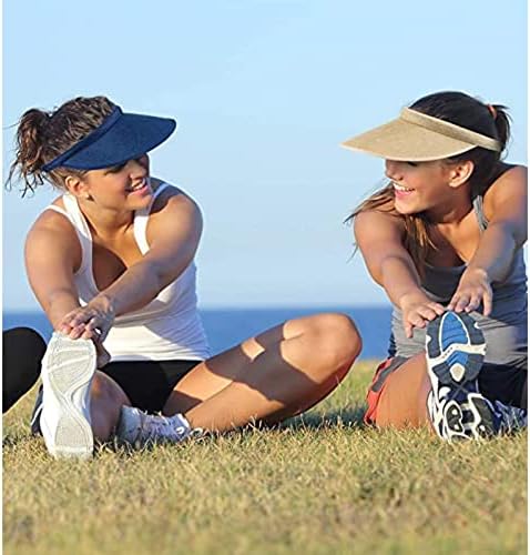 JECVXOR בד מכוסה מגן החלקה לנשים, מגני שמש ספורט כובע לגברים, קליפ נשים על גולף/טניס/כובע מגן ריצה
