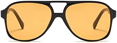 נמשים מסמנים משקפי שמש וינטג ' רטרו משנות ה -70 לנשים גברים קלאסי מסגרת טייס בריבוע גדול יו-וי-400 משקפיים