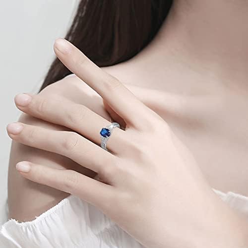 יד טבעת טבעת עבור בני 10-12 גיאומטריה יהלומי טבעת אלגנטי ריינסטון טבעת כחול אדום תכשיטי טבעות נשים