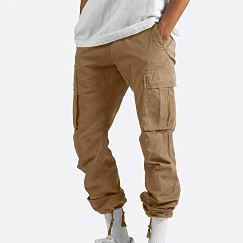 מכנסי מטען של LBJTAKDP מכנסיים עם כיסים עבודה מזדמנת שולטת טיולים אלסטיים לחימה מכנסיים מכנסיים