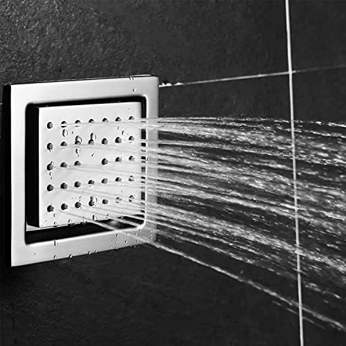 מרסס גוף מקלחת - סילון גוף של מקלחת כרום - מטוסי קיר עיסוי מקלחת ספא, התקנה מוסתרת