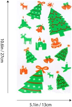 2 סטים 100 יחידות חג המולד סוכריות שקיות עם 100 יחידות עניבת חוטים סוכריות תיק גלישת תיק