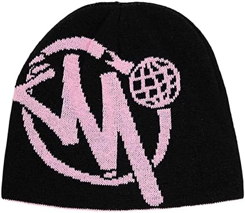 mnizgrf y2k מינוס כובע כפה סרוג לגברים נשים Y2K מכוסה כפה חמה כובע חם