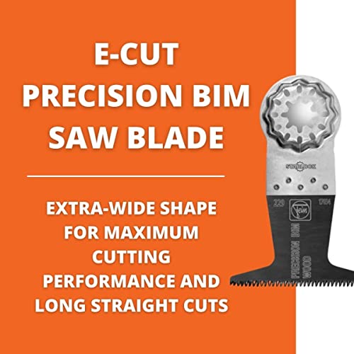 Fein Starlock Cut E -Cutide Cut Bimetal Rescilating מסור - צורה רחבה במיוחד 2-1/2 רוחב עץ, קיר גבס וחומרים פלסטיים