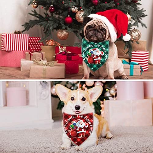 2 חבילות כלב חג המולד בנדנות, חיות מחמד משובצות באפלו קלאס
