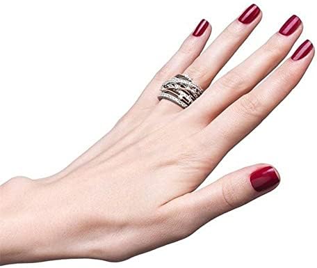 2023 חדש נשים אופנה אופנה יהלומי גלילי טבעות בסדר טבעת גודל 6/7/8/9/10 גדול טבעת