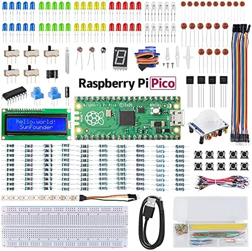 Sunfounder Raspberry Pi Pico ערכת Starter Basic עם 37 ערכת חיישן מודולים v2.0 עבור Raspberry Pi