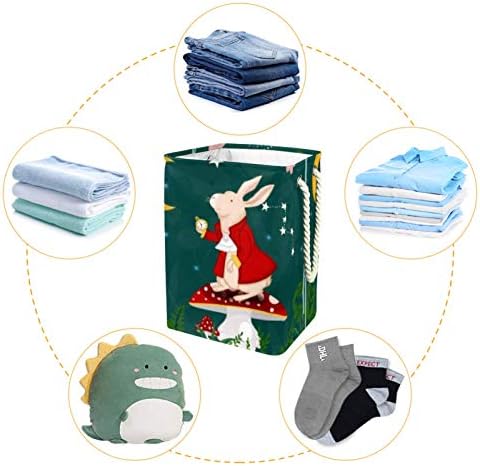 ארנב קטיף ירח 300 ד אוקספורד עמיד למים בגדי סל גדול כביסה סל עבור שמיכות בגדי צעצועי בחדר שינה