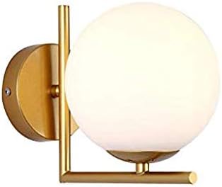מתכת מנורת קיר - פשוט מודרני מנורת קיר, עגול שקוף זכוכית אהיל רטרו תעשייתי מנורת קיר