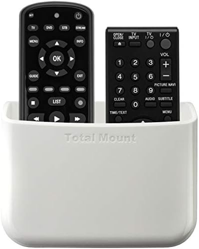 מחזיק שליטה מרחוק אוניברסלית של TotalMount - מתחבר לקיר או לגב הטלוויזיה - תואם לכל מרחקי הטלוויזיה