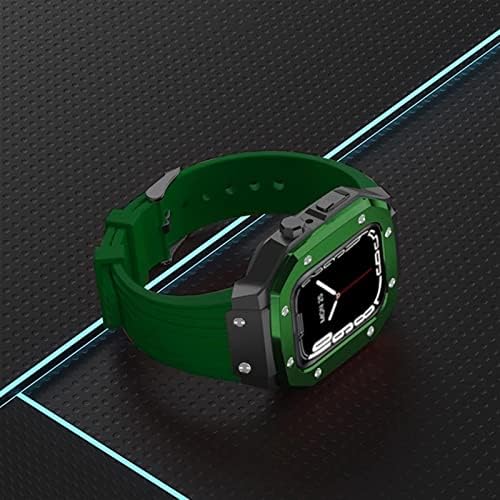 סגסוגת Saawee Stoy Watch Strap עבור Apple Watch Series 7 6 5 4 SE 45 ממ 42 ממ 44 ממ מסגרת מתכת