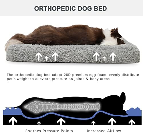 מיטת כלבים אורטופדית מיטה מיטה מפוארת מיטות כלבים רחיצות מפוארות עם כיסוי אטום למים נשלף אנטי פליפ