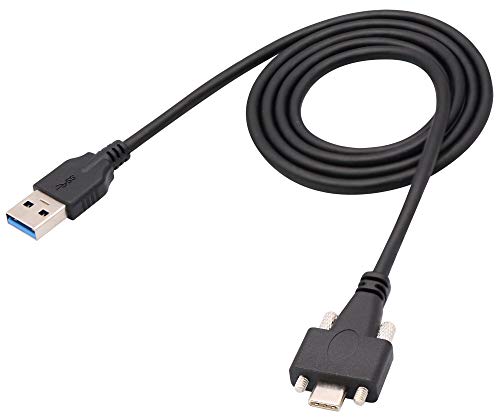 ZDYCGTIME USB 3.1 סוג C בורג כפול נעילה לסטנדרט USB3.0 כבל נתונים לוח כבל הרכבה סוג USB סוג C כבל, USB C ל-
