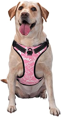 רתמת כלבים מודעות לסרטן השד חיית מחמד מתכווננת רתמות אפוד חיצוניות קטנות