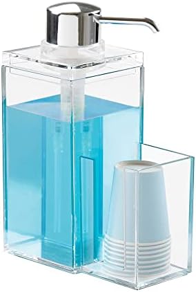 עיצוב מודרני פלסטיק מי פה משאבת נושא כלים חד פעמי כוס מחזיק-קומפקטי אחסון ארגונית עבור יהירות אמבטיה, השיש, ארון,