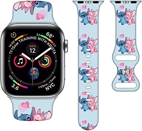 להקת קריקטורה תואמת לפס שעון Apple 38 ממ/40 ממ/41 ממ/42 ממ/44 ממ/45 ממ, להקות לסדרת IWatch 7 6 5 4