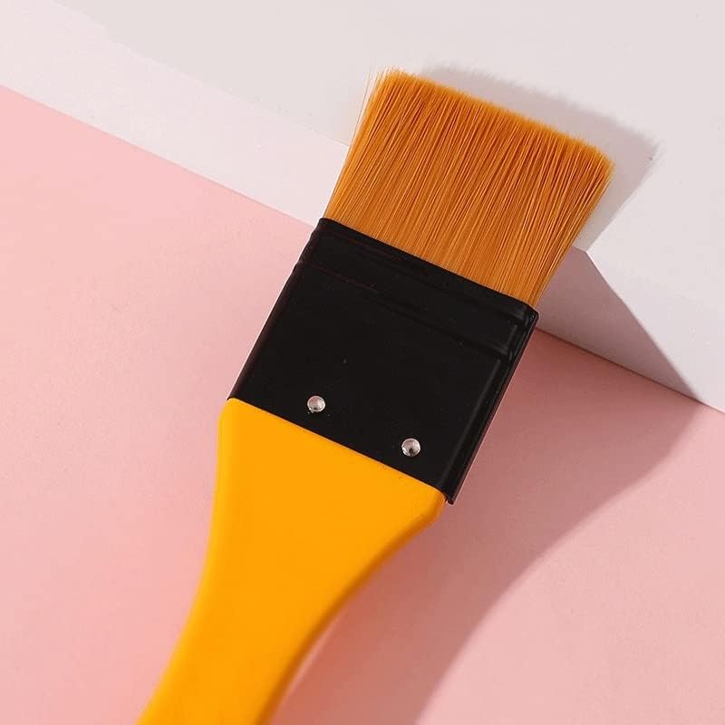 DLOETT 6 יחידות/סט ניילון עץ מעורב מחזיק עט עט שמן מברשת צבע מברשת אקריליק שמן צביעה חומר אמנות מברשת