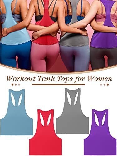 9 חתיכות גופיות אימון לנשים Racerback Selllic Yoga Tops צמרות אתלטיות לנשים נשים צבעוניות צמרות אימון בגדי