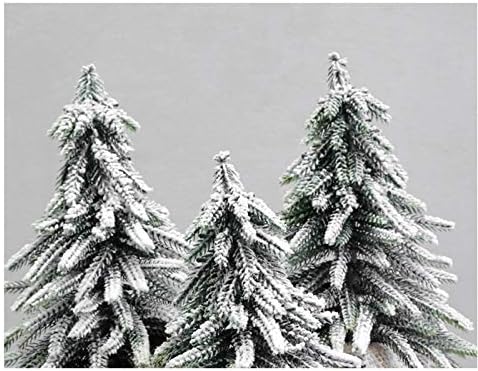 עץ חג המולד של TWDYC ריסוס שלג עץ חג המולד אריזת מיני סימולציה של נובל ארז עץ קישוט קטן קישוט