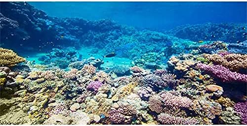אוורט אקווריום רקע שונית אלמוגים דגים טרופיים תת-ימיים דגי טנק רקע 24 על 16 סנטימטרים עמיד פוליאסטר