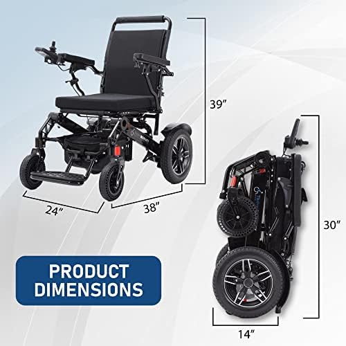 שכיבה חשמלי כסאות גלגלים למבוגרים קל משקל מתקפל מופעל גלגל כיסא