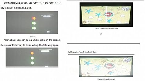 מסך 4 מסך תמיכה במערכת רצפה אינטראקטיבית 4 מקרנים כולל הגדרת מיזוג קצה 12 אפקטים