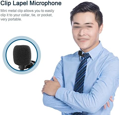 LMMDDP Lavalier Microphone מיני הקלטת דש דש חי מיקרופון 50UHF עבור מחשב נייד סמארטפונים של מצלמת וידיאו 50 מ