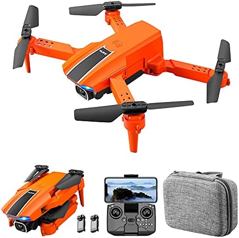 Goolrc S65 Drone מיני עם מצלמה למבוגרים, 4K UHD מצלמה כפולה FPV Drone, Quadcopter RC מתקפל עם כפכפים