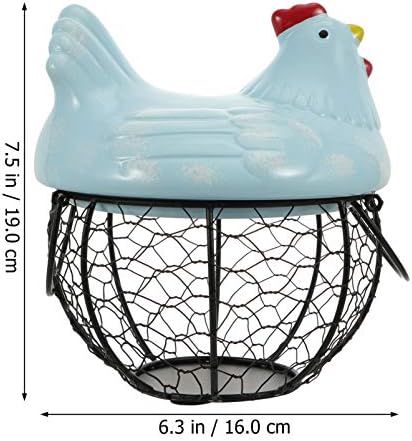 המוטון עוף ביצת סל ביצת שלד מתקן מתלה מתכת חוט תרנגולת ביצת חוט מחזיק עוף צורת ביצת אחסון סל ארגונית