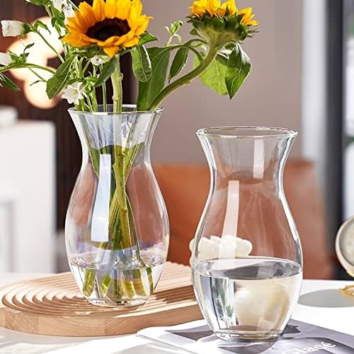 אגרטל פרחים קליר של דרני, 4.5 דיא 9 H אגרטל זכוכית שקוף קריסטל אגרטל דקורטיבי מודרני לפרחים, מחזיק פרחי