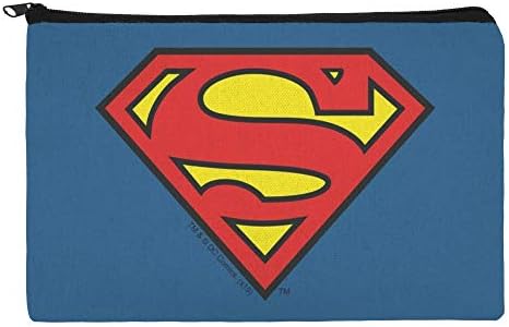 Superman Classic S Shield Logo עיפרון עטן מארגן רוכסן רוכסן
