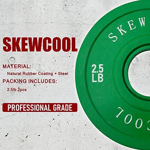 צלחות שבר אולימפיות של Skewcool 1.25lb 2.5lb 5 קילוגרם סט מצופות גומי צלחות שינוי שבר של צלחות משקל בגודל 2