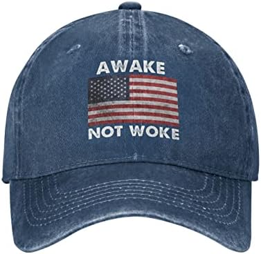 כובע דגל אמריקאי פטריוטי מתעורר לא התעורר כובע לנשים כובעי בייסבול עם כובע עיצוב
