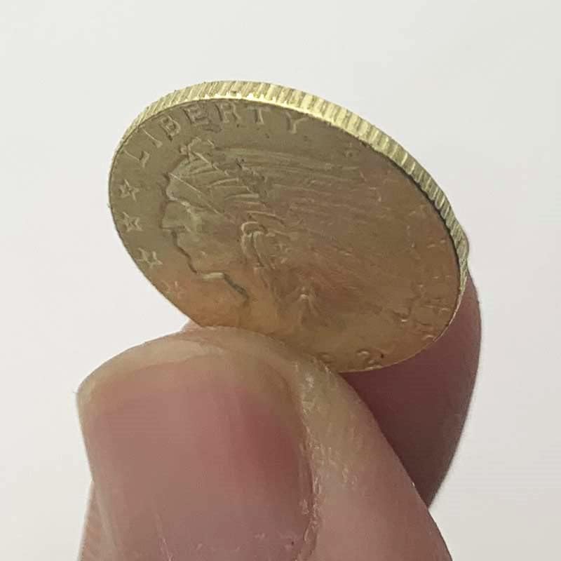 1912 נדודים מטבע הודי פליז ישן זהב מדליית אוסף קרפט זהב מטבע 19 ממ הנצחה מטבע