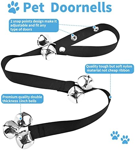 3 חבילה כלב פעמונים, לחיות מחמד אימון פעמוני ללכת מחוץ בסיר אימון ותקשורת מכשיר גדול רם כלב פעמון חתול גור אינטראקטיבי