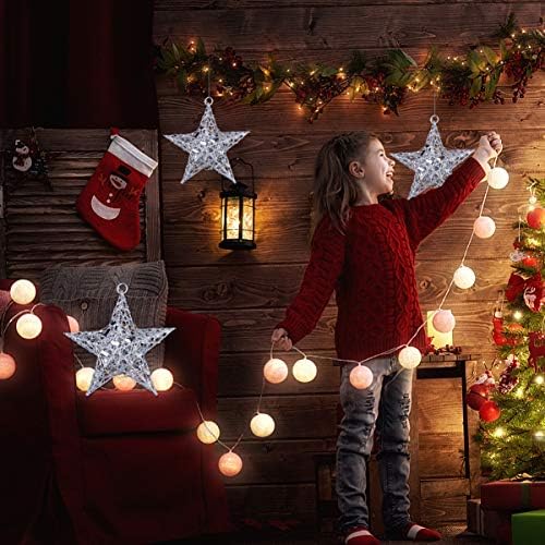 עיצוב חג המולד של Besportble 1 סט שמח חג מולד קליל בלינג ניצוץ חמש מיתרי כוכב מחודד מנורה גרלנד