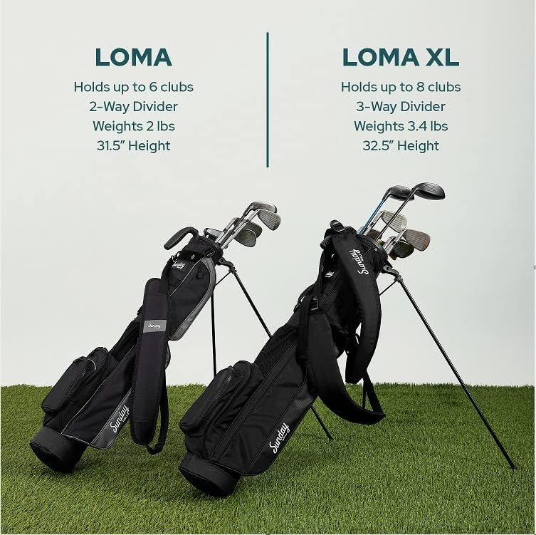 יום ראשון גולף לומה XL תיק - תיק גולף קל משקל עם רצועה ועמידה - קל לסחיבת תיק גולף פוט N - תיק