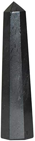 פירמידה Tatva Crystal Point עיפרון עיסוי מלוטש שרביט שרביט אובליסק-טורמלין שחור 1.5-2 אינץ '/ 3.5-5