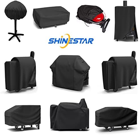 Shinestar משודרג כיסוי גריל גלולה לסדרת Pit Boss 820, Pro Series 850, עיצוב רוכסן מיוחד, קל להניח ולהמריא,