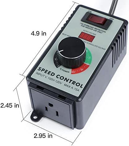 AC 120V 15A Speed ​​Controller Controler Abluse
