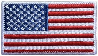 טלאי דגל אמריקאי, גודל 3.4x2.1 אינץ 'ברזל רקום על התיקון. על ידי Thedntrading.