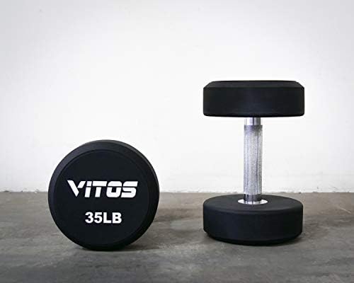 Vitos Fitness TPU משקולות מסחריות מסחריות ידית כרום מוקשה Avalaible מ- 5-150 £ זוג אחד בלבד