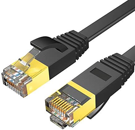 כבל Ethernet 4.9ft, Cat7 RJ45 Gigabit LAN 10GBPs 600MHz מהיר במהירות גבוהה כבל רשת אינטרנט משוחק למשחקים